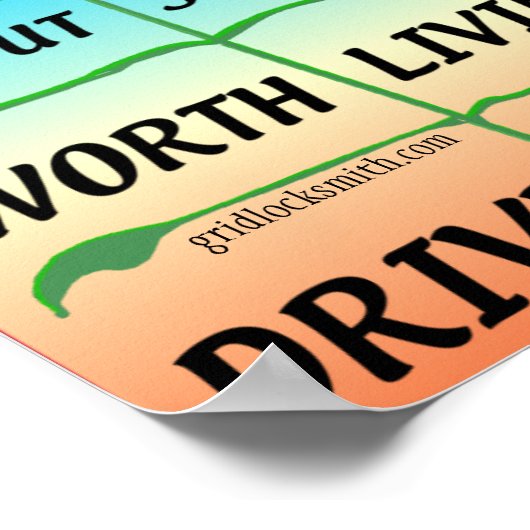 LifeNotFair-DriveSicher! Poster (Ecke)