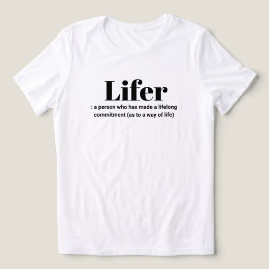 "Lifer"-Definitions-T-Shirt Tri-Blend Shirt (Design Vorderseite)