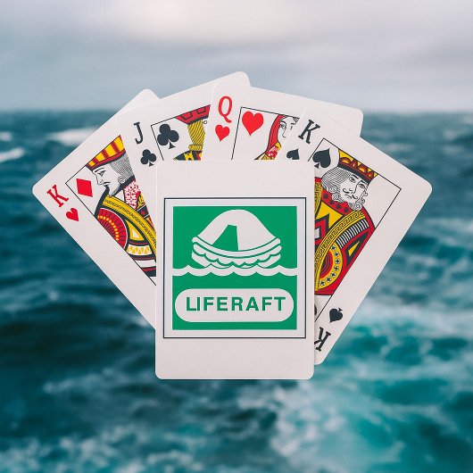 Liferaft Sign Playing Cards Spielkarten