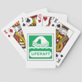 Liferaft Sign Playing Cards Spielkarten (Rückseite)