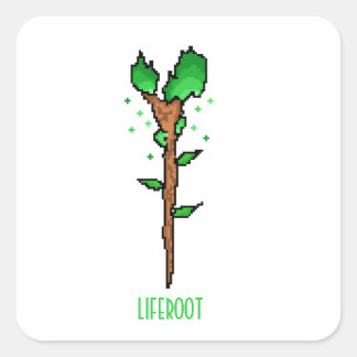 Liferoot-Zauberstab Fantasywaffe Quadratischer Aufkleber