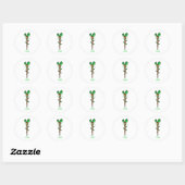 Liferoot-Zauberstab Fantasywaffe Runder Aufkleber (Blatt)