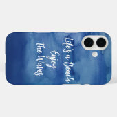 Life's a Beach Genießen Sie das Waves Blue Texture Case-Mate iPhone Hülle (Rückseite (Horizontal))