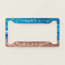 Life's A Beach License Platine Frame Shoreline-Bil