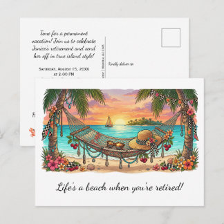 Life's a Beach Rentnerparty | Postkarte