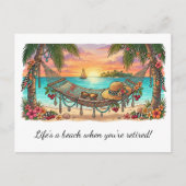 Life's a Beach Rentnerparty |  Postkarte (Vorderseite)