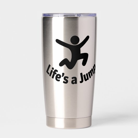 Life's a jump thermobecher (Vorderseite)