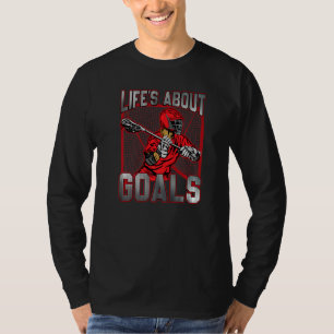 Life's About Goals Lacrosse Lax Team Lacrosse Coac T-Shirt