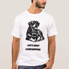 Life's Best Companions-Funny Dog T-Shirt