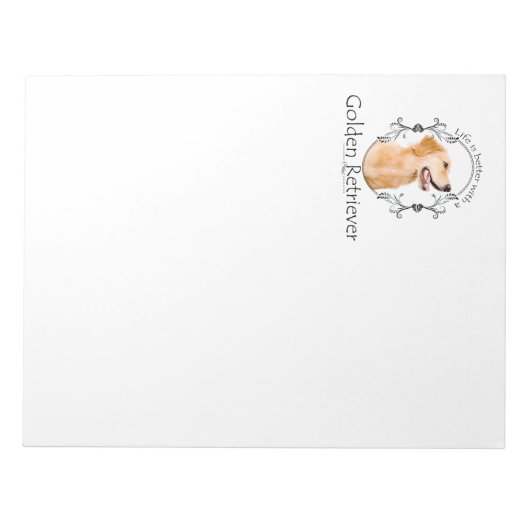 Lifes Better Golden Note Pad Notizblock (Vorderseite)