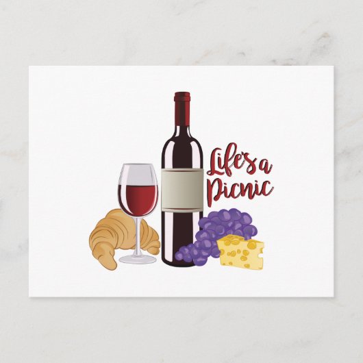 Lifes ein Picknick Postkarte (Vorderseite)