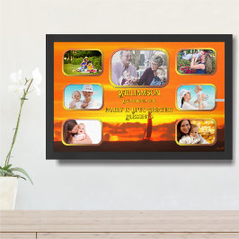 Life's Greatest Blessings Collage Sunset 1300 Art  Poster