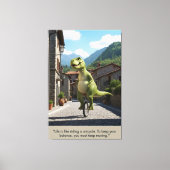 'Life's like riding a bicycle' motivational canvas Leinwanddruck (Vorderseite)