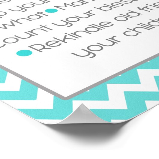 Lifes Little Instructions (aqua) Poster (Ecke)