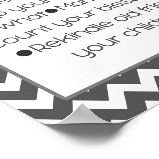 Lifes Little Instructions (Holzkohle schwarz) Post Poster (Ecke)