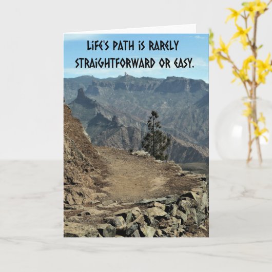 Life's path. karte (Gelbe Blume)