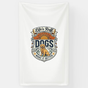Lifes Ruff Hunde machen es besser Golden Retriever Banner