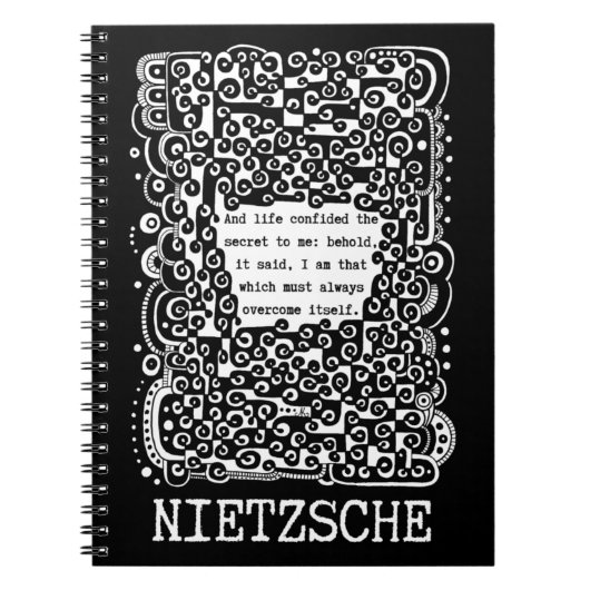 Lifes SECRET Zitat von Nietzsche Notizblock (Vorderseite)