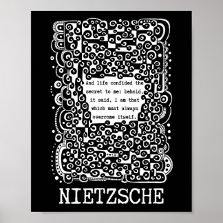 Lifes SECRET Zitat von Nietzsche Poster