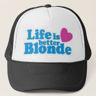 lifes verbessern Blondine Truckerkappe