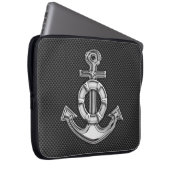Lifesaver-Anker auf Carbon Fiber Style-Dekoration Laptopschutzhülle (Vorne Rechts)