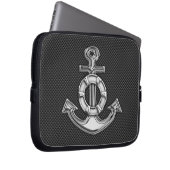 Lifesaver-Anker auf Carbon Fiber Style-Dekoration Laptopschutzhülle (Vorne Rechts)