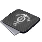 Lifesaver-Anker auf Carbon Fiber Style-Dekoration Laptopschutzhülle (Vorne Knopf)