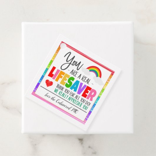 Lifesaver-Geschenk-Tag Geschenkanhänger (Beispiel)