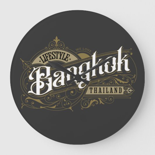 Lifestyle Bangkok Thailand Große Wanduhr (Vorderseite)
