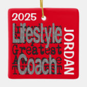 Lifestyle Coach Extraordinaire CUSTOM Keramikornament (Vorderseite)
