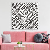 LIFESTYLE FASHION CULT - schwarz Leinwanddruck (Insitu (Wohnzimmer))