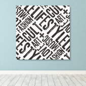 LIFESTYLE FASHION CULT - schwarz Leinwanddruck (Insitu (Holzboden))