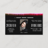 Lifestyle Flashy Pink Lila Holographic Effect Visitenkarte (Rückseite)