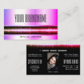 Lifestyle Flashy Pink Lila Holographic Effect Visitenkarte (Vorne/Hinten)