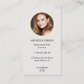 Lifestyle Gold Key Foto Light Sand Visitenkarte (Rückseite)