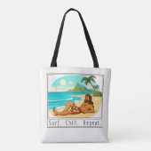 Lifestyle: Surf. Chill. Repeat. Tasche (Rückseite)