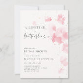 Lifetime Butterfets Romantic Blush Brautparty Einladung (Vorderseite)