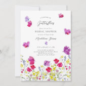 Lifetime Butterfets Wildblume Liebe Brautparty Einladung (Vorderseite)