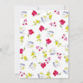 Lifetime Butterfets Wildblume Liebe Brautparty Einladung (Rückseite)