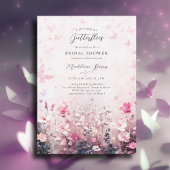 Lifetime Butterfets Wildblume Rosa Brautparty Einladung