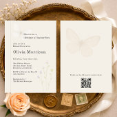 Lifetime of Butterflies QR Code Bridal Shower Einladung