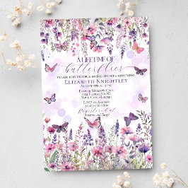 Lifetime of Butterflies Wildflowers Bridal Shower Einladung
