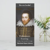 Lifetime Portrait von Shakespeare Einladung (Stehend Vorderseite)