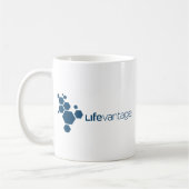 LifeVantage Unternehmenslogo Kaffeetasse (Links)