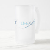 LifeWave Logo-Tasse Mattglas Bierglas (VorderseiteRechts)