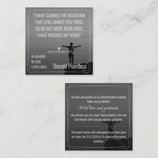 Lifeworks 002 mitteilungskarte (Vorne/Hinten)