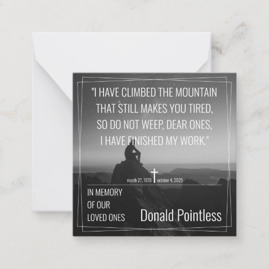 Lifeworks Mitteilungskarte (Vorderseite)