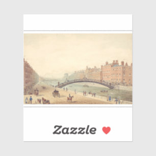 Liffey Bridge in Dublin von Samuel Frederick Broca Aufkleber