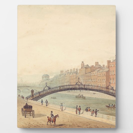 Liffey Bridge in Dublin von Samuel Frederick Broca Fotoplatte (Vorderseite)