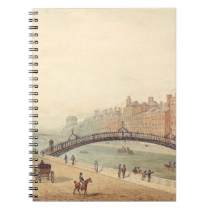 Liffey Bridge in Dublin von Samuel Frederick Broca Notizblock